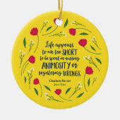 Charlotte Bronte Jane Eyre Floral Life Book Quote Keramisch Ornament (Voorkant)