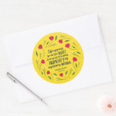 Charlotte Bronte Jane Eyre Floral Life Book Quote Ronde Sticker (Envelop)