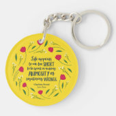 Charlotte Bronte Jane Eyre Floral Life Book Quote Sleutelhanger (Achterkant)
