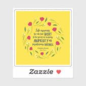 Charlotte Bronte Jane Eyre Floral Life Book Quote Sticker (Vel)