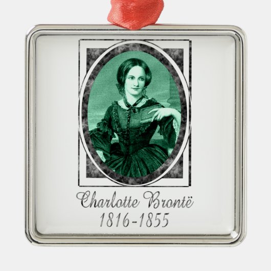 Charlotte Brontë Metalen Ornament (Voorkant)
