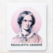 Charlotte Bronte Pink Richmond Painting Portrait Muismat (Voorkant)
