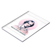 Charlotte Bronte Pink Richmond Painting Portrait Notitieboek (Linkerzijde)