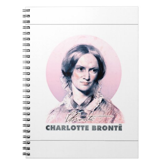 Charlotte Bronte Pink Richmond Painting Portrait Notitieboek (Voorkant)