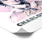 Charlotte Bronte Pink Richmond Painting Portrait Poster (Hoek)