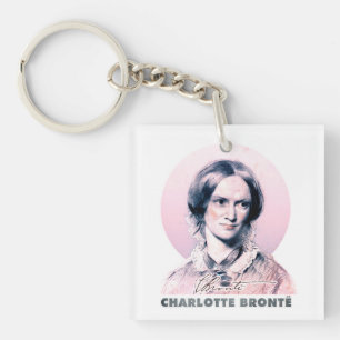 Charlotte Bronte Pink Richmond Painting Portrait Sleutelhanger