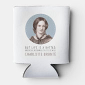 Charlotte Bronte Portrait en Quote Blikjeskoeler (Voorkant)