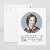 Charlotte Bronte Portrait en Quote Briefkaart (Voorkant / Achterkant)