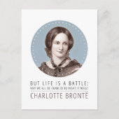 Charlotte Bronte Portrait en Quote Briefkaart (Voorkant)