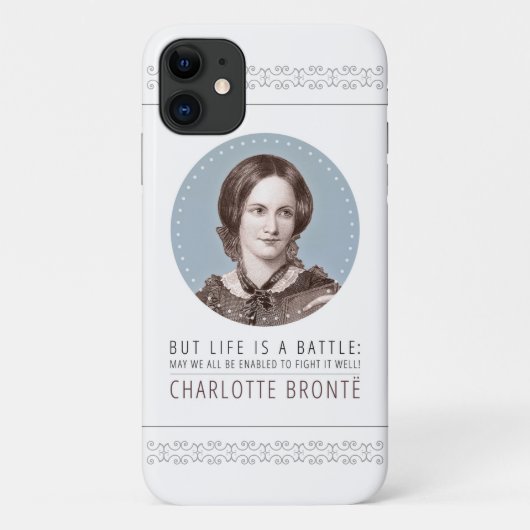Charlotte Bronte Portrait en Quote Case-Mate iPhone Case (Achterkant)