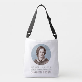 Charlotte Bronte Portrait en Quote Crossbody Tas