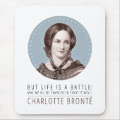 Charlotte Bronte Portrait en Quote Muismat (Voorkant)