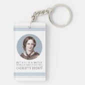 Charlotte Bronte Portrait en Quote Sleutelhanger (achterkant)