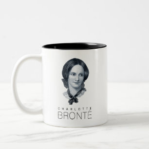 Charlotte Bronte Portrait Tweekleurige Koffiemok