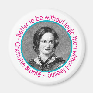 Charlotte Bronte Portret met citaat Magneet