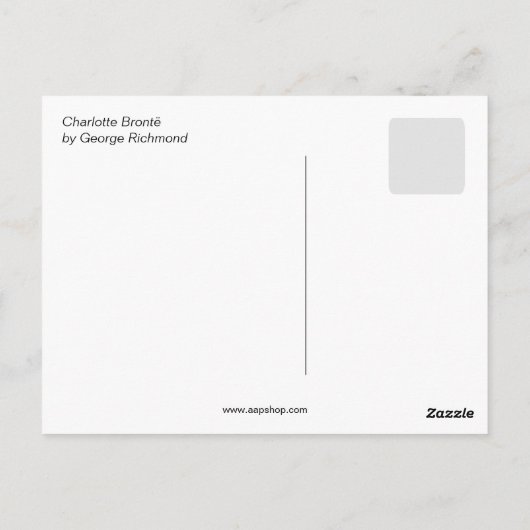 Charlotte Brontë portret van George Richmond Briefkaart (Achterkant)