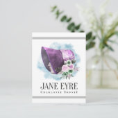 Charlotte Bronte Portret van Richmond met bloemen Briefkaart (Staand voorkant)