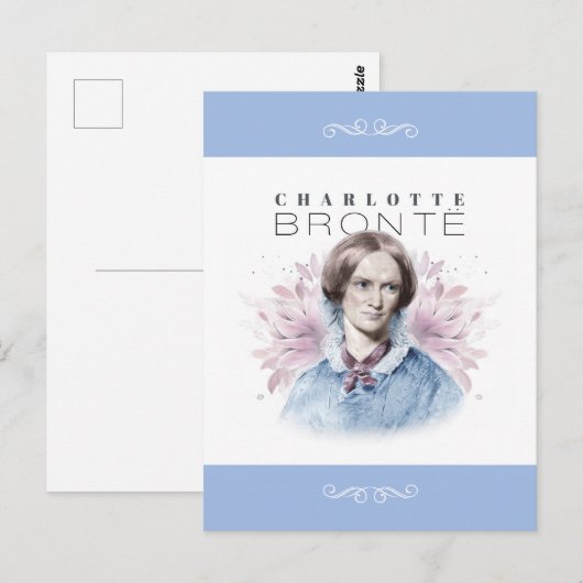 Charlotte Bronte Portret van Richmond met bloemen Briefkaart (Voorkant / Achterkant)
