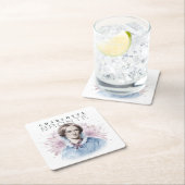 Charlotte Bronte Portret van Richmond met bloemen Kartonnen Onderzetters (Insitu)