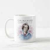 Charlotte Bronte Portret van Richmond met bloemen Koffiemok (Links)