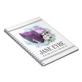 Charlotte Bronte Portret van Richmond met bloemen Notitieboek (Rechterzijde)