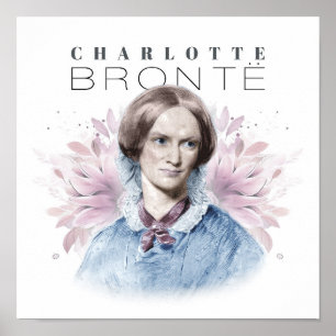 Charlotte Bronte Portret van Richmond met bloemen Poster