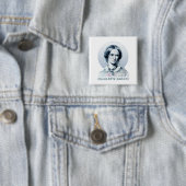 Charlotte Bronte Richmond Painting Portrait Vierkante Button 5,1 Cm (In situ)