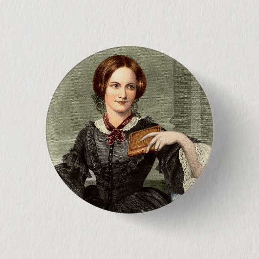 Charlotte Bronte | Ronde Button 3,2 Cm (Voorkant)