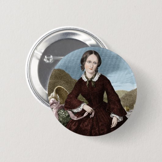 Charlotte Bronte Ronde Button 5,7 Cm (Voorkant /achterkant)