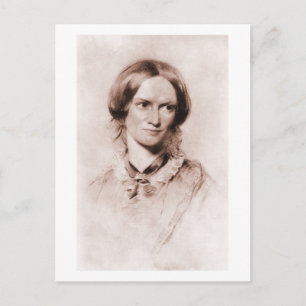 Charlotte Brontë sepia portret van George Richmond Briefkaart