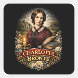 Charlotte Brontë Vierkante Sticker