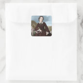 Charlotte Bronte Vierkante Sticker (Tas)