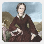 Charlotte Bronte Vierkante Sticker (Voorkant)