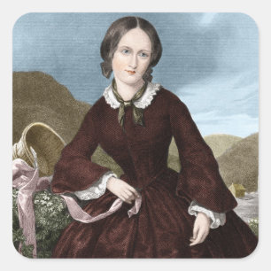 Charlotte Bronte Vierkante Sticker