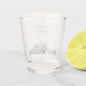 Charlotte bruiloft gunst gepersonaliseerd gejuich shot glas (Achterkant)