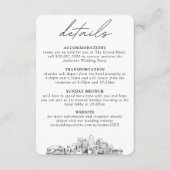 Charlotte bruiloft kleine verticale details informatiekaartje (Voorkant)