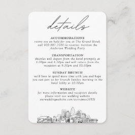 Charlotte bruiloft kleine verticale details informatiekaartje