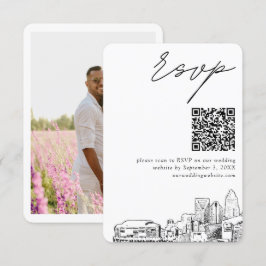 Charlotte Bruiloft RSVP QR Code Klein Informatiekaartje