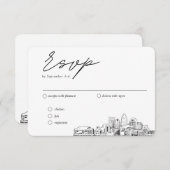 Charlotte Bruiloft Traditionele RSVP Maaltijden Op Informatiekaartje (Voorkant / Achterkant)