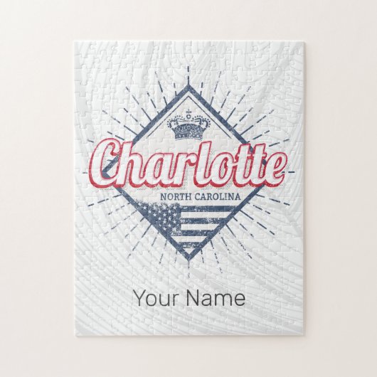 Charlotte City North Carolina Verenigde Staten Legpuzzel (Verticaal)