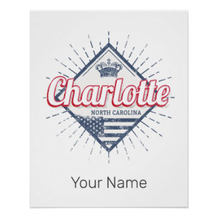 Charlotte City North Carolina Verenigde Staten Perfect Poster