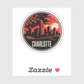 Charlotte City North Carolina Verenigde Staten Sticker (Vel)