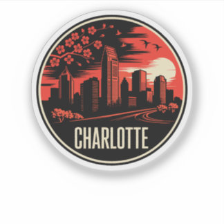 Charlotte City North Carolina Verenigde Staten Sticker
