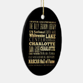 Charlotte City of North Carolina State Typografie Keramisch Ornament (Rechts)