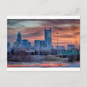 charlotte city skyline briefkaart