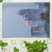 Charlotte city skyline theedoek (Gevouwen)