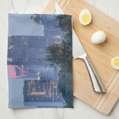 Charlotte city skyline theedoek (Quarter Fold)