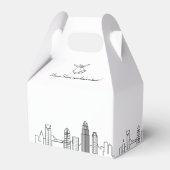 Charlotte | City Skyline Wedding Favor Box Bedankdoosjes (Achterkant)