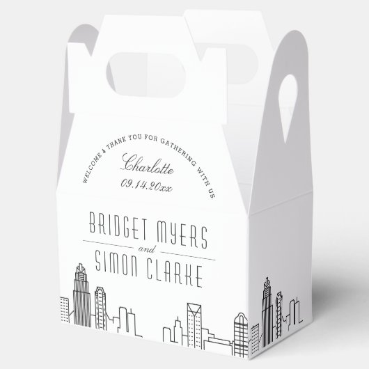 Charlotte | City Skyline Wedding Favor Box Bedankdoosjes (Geopend)