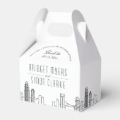 Charlotte | City Skyline Wedding Favor Box Bedankdoosjes (Voorkant Zijde)